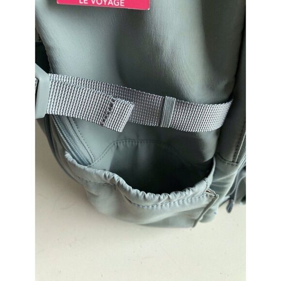 Isaac Mizrahi Backpack Holds Stanley Cup in Outside Pocket Seafoam Expandable - Picture 14 of 16